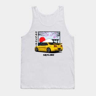 JDM Yellow Skyline R34 GTR Tank Top